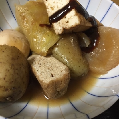 おでんの季節ですね♪簡単に美味しく作れました。ご馳走様でした！素敵なレシピありがとうございました(*^^*)